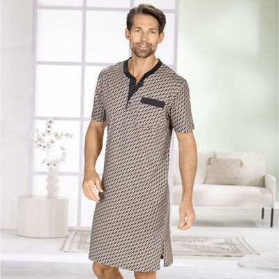 Kurzarm-Nachthemd mit Knopfleiste  Kurzarm-Nachthemd mit Knopfleiste