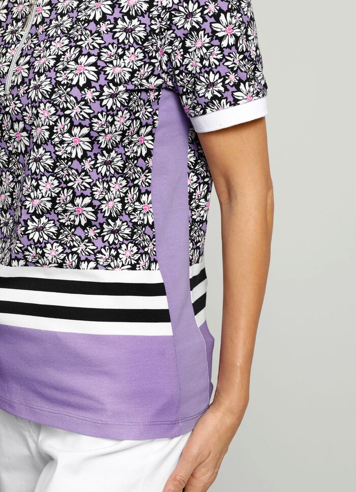 Poloshirt mit Allovermuster 