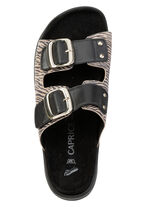 Caprice, trendige Damen-Pantoletten, Weite G, mit herausnehmbarem Fussbett SCHWARZ-SAND