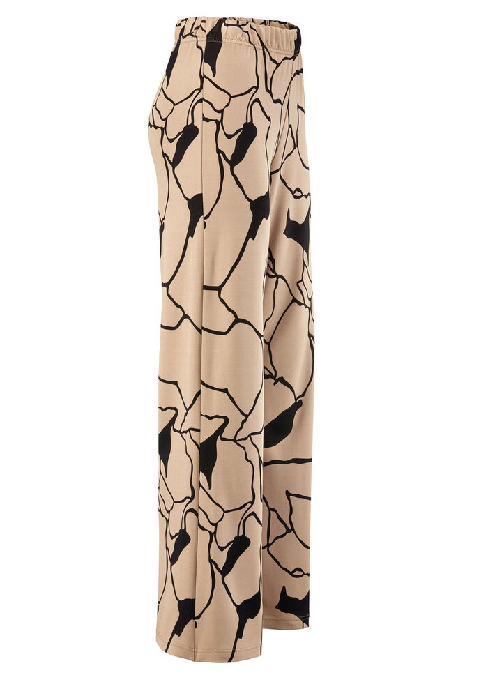 Hose in bequemer Weite SAND-SCHWARZ