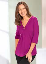 Shirt-Tunika mit Schmuck-Applikation BEERE