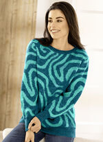 Pullover in Jacquard-Dessin PETROL-PAZIFIK