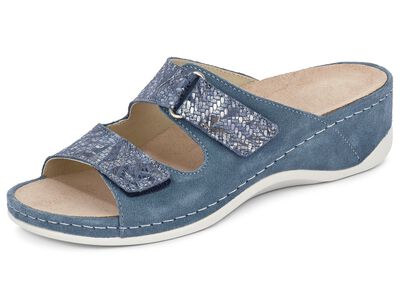 Mubb, bequeme Damen-Pantoletten, Weite H, mit herausnehmbarem Fussbett 