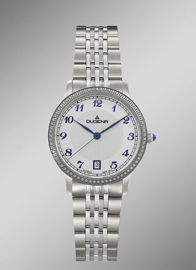 Dugena-Quartz-Damenuhr mit Edelstahlbandgeh&auml;use 
