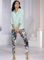 Pyjama mit Umlegekragen und Inkjet-Druck 