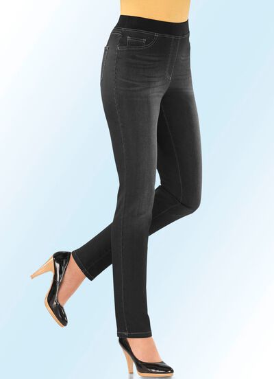 Power-Stretch-Jeans in Schlupfform 