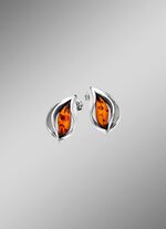 Zeitlos elegante Ohrstecker mit echt Bernstein 