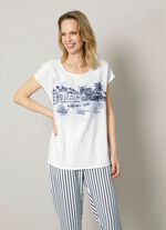 Schlupfbluse mit glitzernder Steinchendeko 