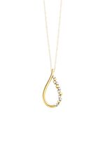 Eleganter Tropfen-Anh&auml;nger mit synth. Zirkonia 