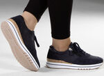 ELENA EDEN Sneaker mit Schnürung und Seitenreissverschluss DUNKELBLAU