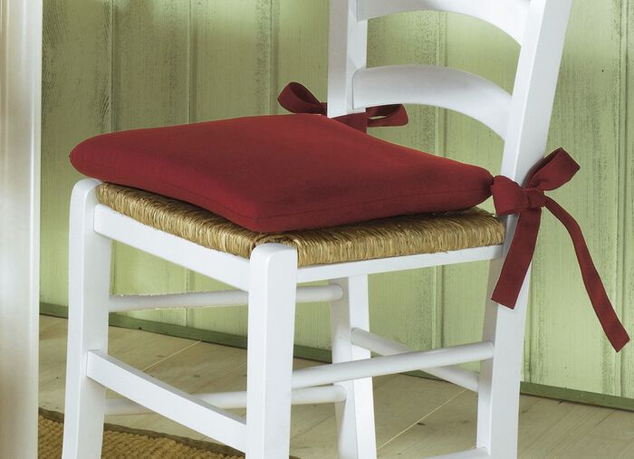 2er-Set Sitzkissen mit Schleifenbändern BORDEAUX