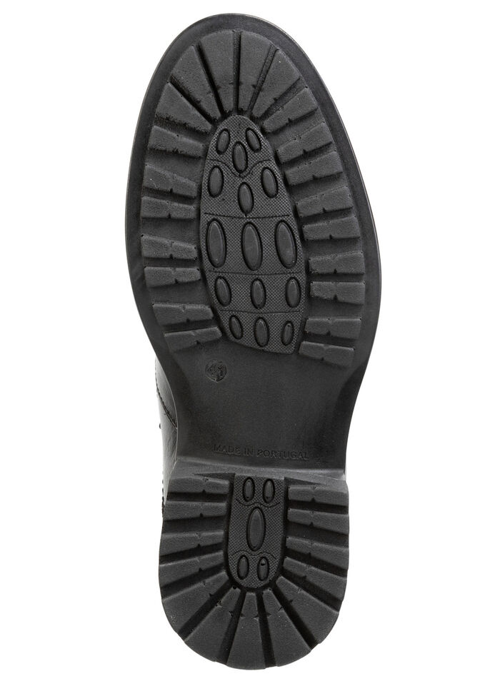 Schnür-Stiefel mit echtem Lammfellfutter SCHWARZ
