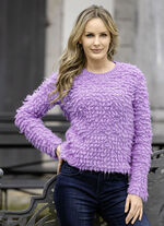 Pullover mit Effektgarn FLIEDER MELIERT