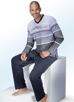 Hajo Klima Komfort Pyjama mit V-Ausschnitt 