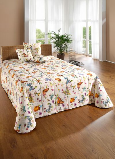 Tagesdecke und Kissenbez&uuml;ge mit Schmetterlingsmotive 