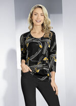 Shirt mit 3/4-langen Ärmeln 