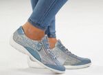Remonte Sneaker mit bedruckten Bes&auml;tzen HELLBLAU-SILBER