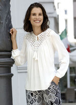 Tunika mit Bindeband ECRU