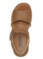 ELENA EDEN Sandale mit verstellbarer Klettspange COGNAC