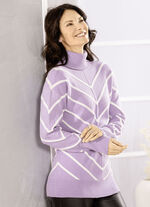 Pullover mit V-Streifen-Dessin 