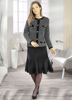 Strickjacke mit aufwendigem Strukturmix 