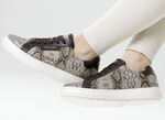 Peter Kaiser, modische Damen-Sneaker, mit herausnehmbarem Fussbett TAUPE-MOKKA