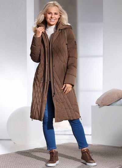 Mantel mit abnehmbarer Kapuze 