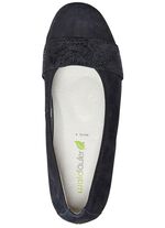 Waldl&auml;ufer, bequeme Damen-Pumps, Weite K, mit herausnehmbarem Fussbett SCHWARZ