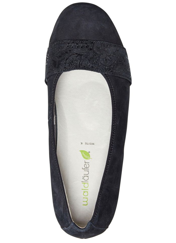 Waldl&auml;ufer, bequeme Damen-Pumps, Weite K, mit herausnehmbarem Fussbett SCHWARZ