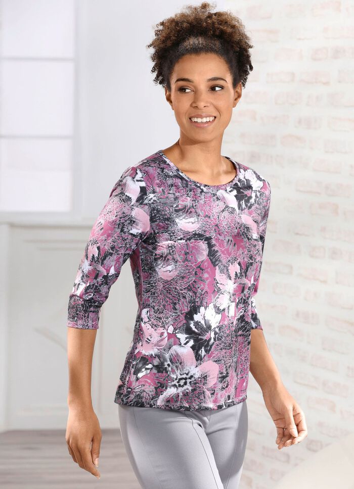 Shirt in Floraldessin BEERE-MULTICOLOR