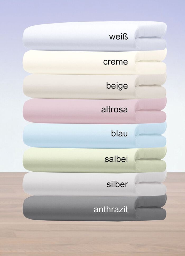 Jersey-Stretch-Elasthan-Spannbettt&uuml;cher Deluxe in hochwertiger Qualit&auml;t BLAU