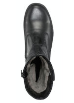 ELENA EDEN, gefütterte Damen-Stiefel, Winterschuhe, Weite H, mit Lammfell SCHWARZ