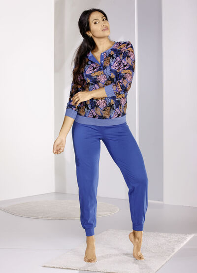 Schlafanzug mit Bündchenabschlüssen  