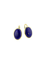 Vergoldete Ohrringe mit Lapislazuli 