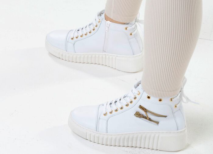 ELENA EDEN, sytlische Damen-Boots, Weite H, mit herausnehmbarem Fussbett WEISS