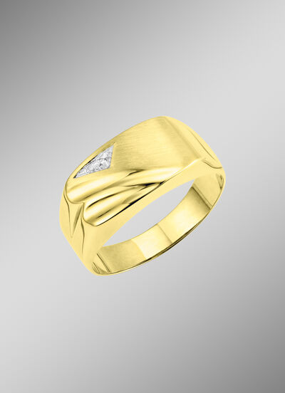 Herrenring mit Diamant 