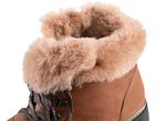 Waldl&auml;ufer Schn&uuml;r-Stiefelette mit kuscheligem Kragen aus Lammfell 