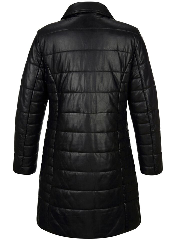 Lederkurzmantel mit Innentasche 