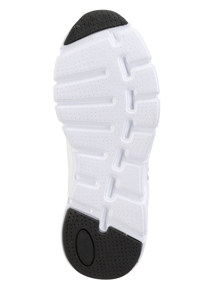 ELENA EDEN, stylische Damen-Sneaker, mit herausnehmbarem Fussbett WEISS-SCHWARZ