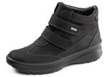 Gefütterte Damen-Boots, Winterschuhe, Weite H, mit Plüsch SCHWARZ