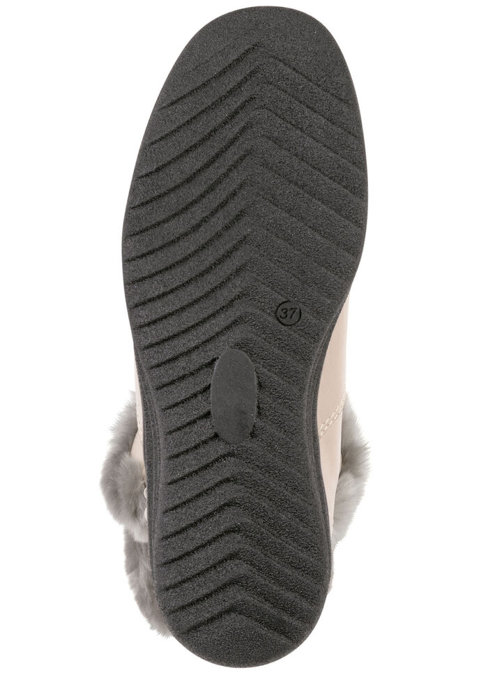 ELENA EDEN, gefütterte Damen-Stiefeletten, Winterschuhe, Weite H, mit Lammfell  BEIGE