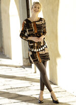 Leggings in feiner Glanz-Optik NUGATBRAUN