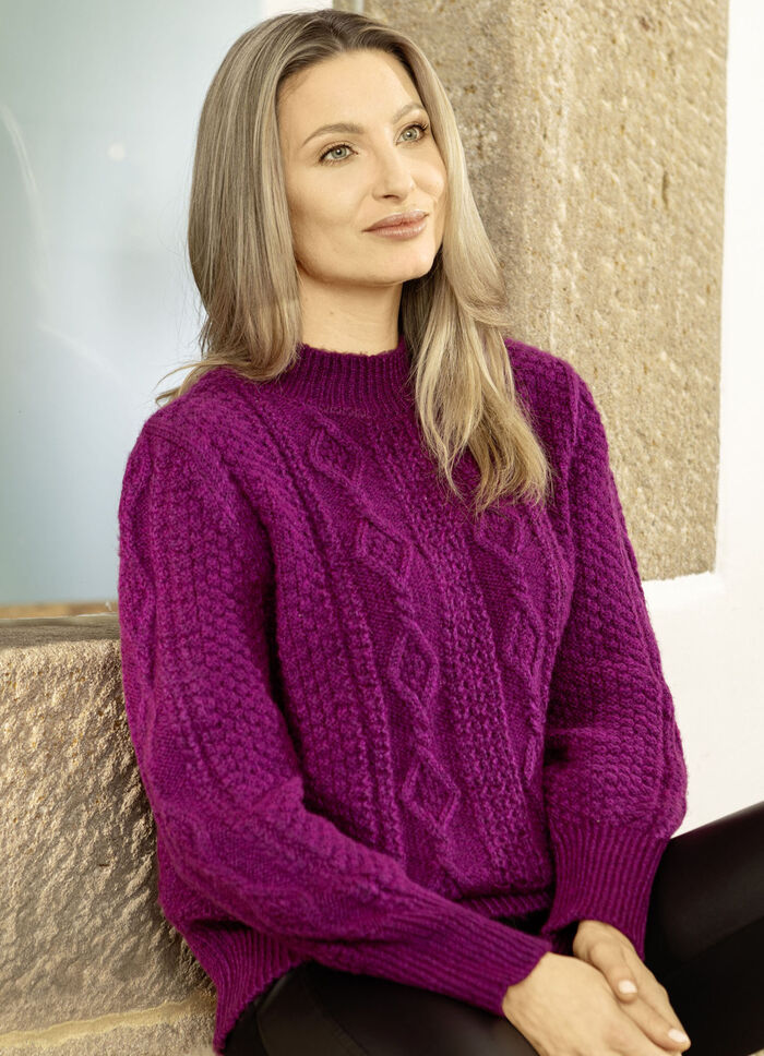 Pullover aus Melangegarn BEERE MELIERT