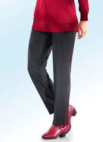 Hose mit trendiger Kontrastpaspel 