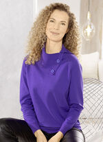 Pullover mit variablem Kragen LILA