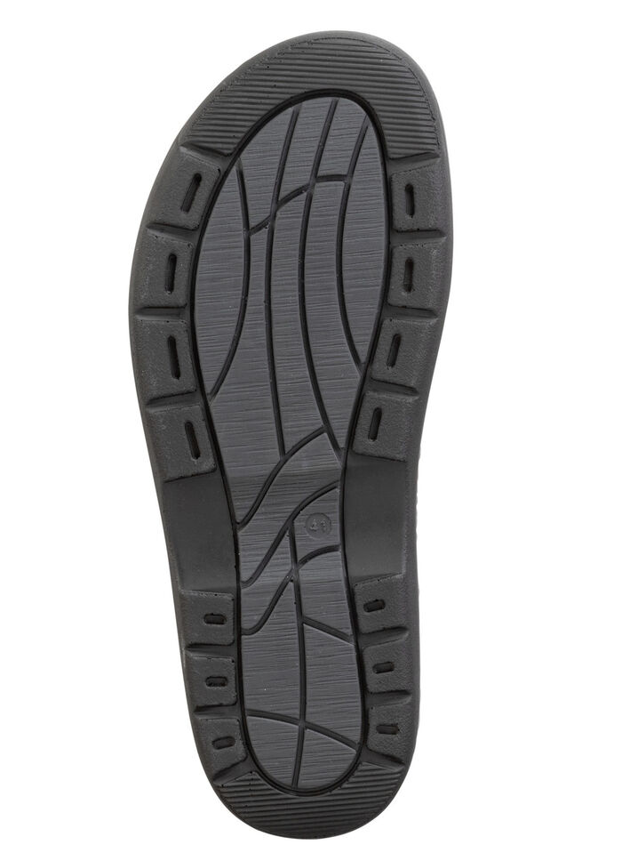 GINO GALANTE, bequeme Herren-Pantoletten, Weite H, mit herausnehmbarem Fussbett SCHWARZ