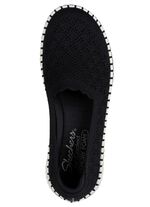 SKECHERS Slipper aus dehnbarem Strick-Material SCHWARZ