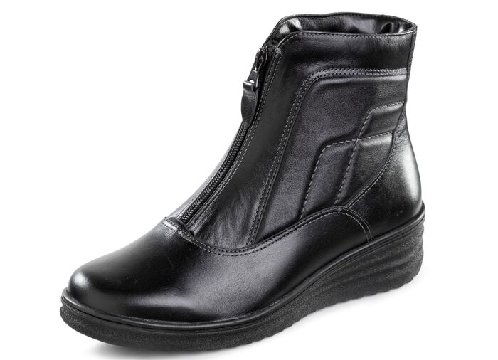 ELENA EDEN, gef&uuml;tterte Damen-Stiefeletten, Winterschuhe, Weite H, mit Lammfell 