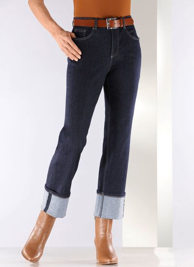 Magic-Jeans mit krempelbaren Aufschl&auml;gen 