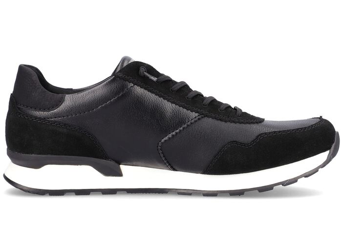 Schn&uuml;r-Sneaker mit herausnehmbarem Textilfussbett SCHWARZ